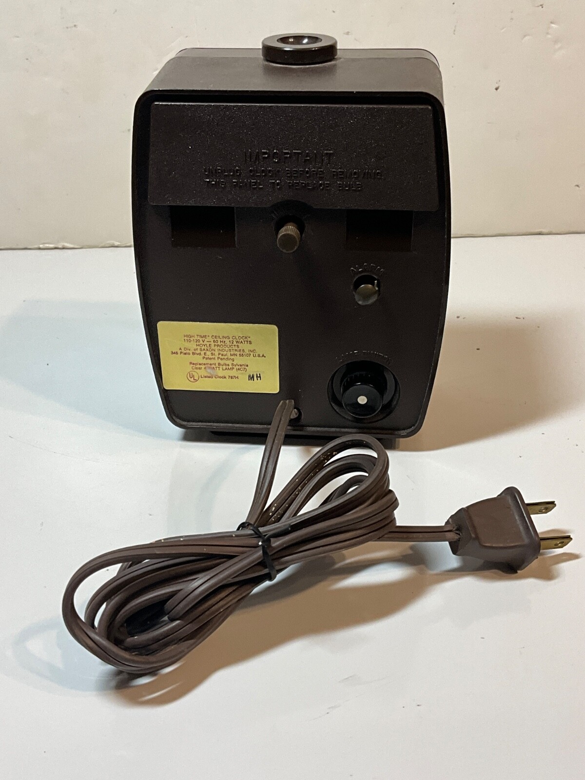 Hoyle Products High Time Ceiling Clock Working Vintage! FREE SHIPPING