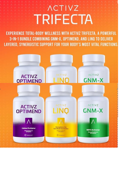 2 SETS 6 bottles ACTIVZ - Trifecta GNM-X/Optimend/LINQ /NRF2  EXP 2026-27