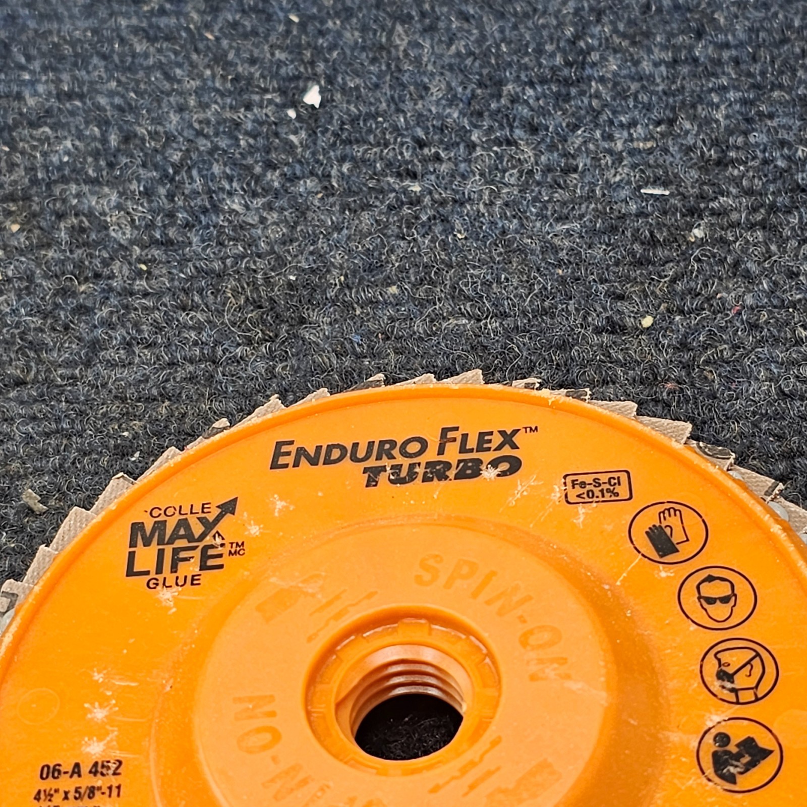 (QTY 2) Walter 06-A 452: Enduro-Flex Turbo 36/60 Grit 4-1/2" Abrasive Flap Disc