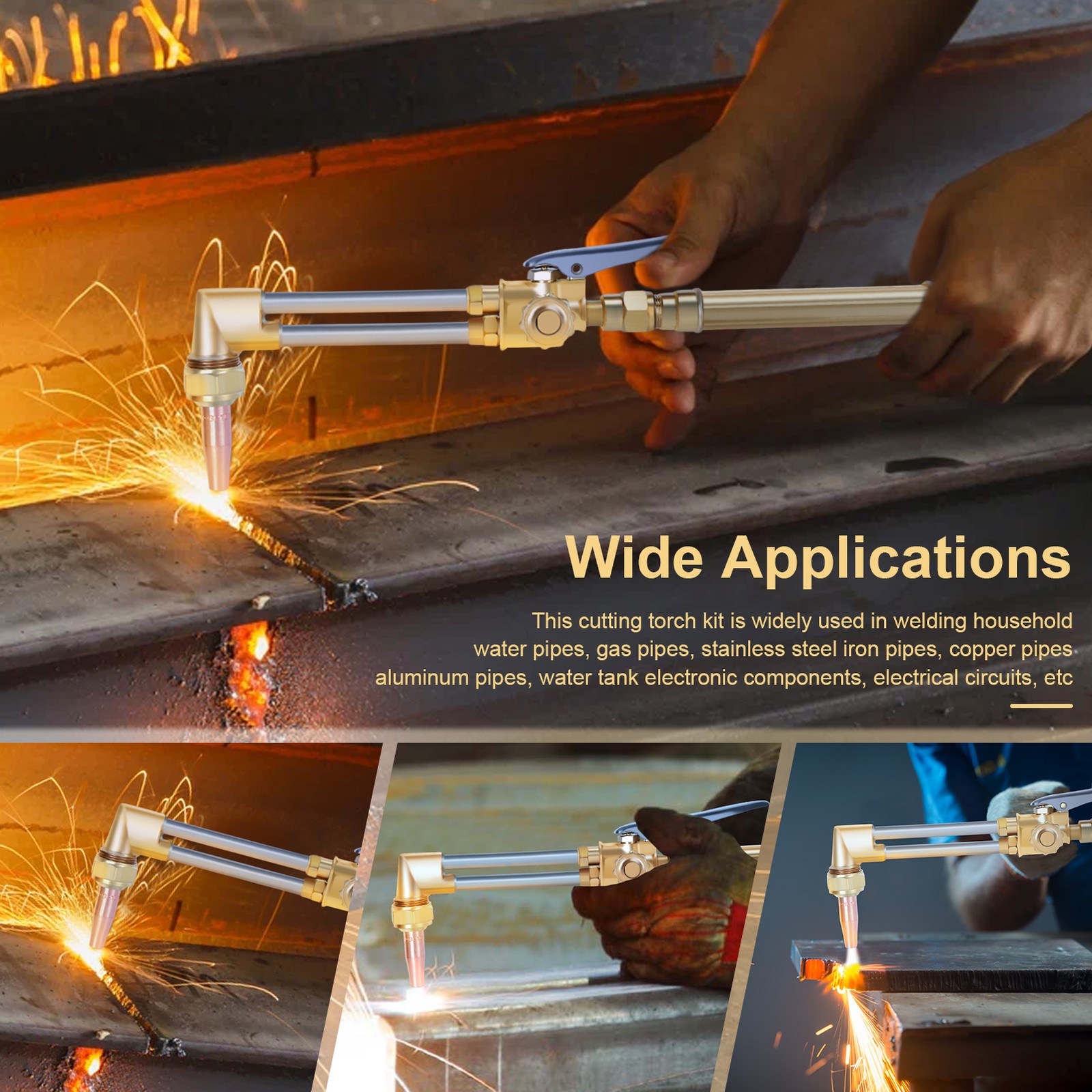 Oxy Acetylene Welding Cutting Torch Kit Medium Duty Gas Outfit Tote without Tank