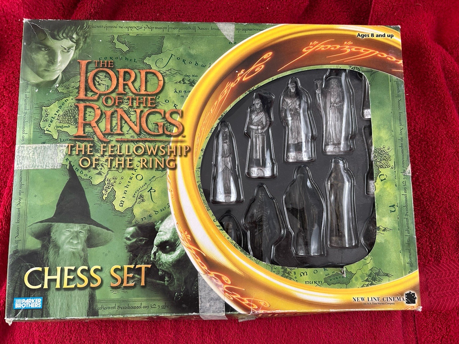 Complete Lord of The Rings Chess Set Game Fellowship Parker Bros LOTR Figures