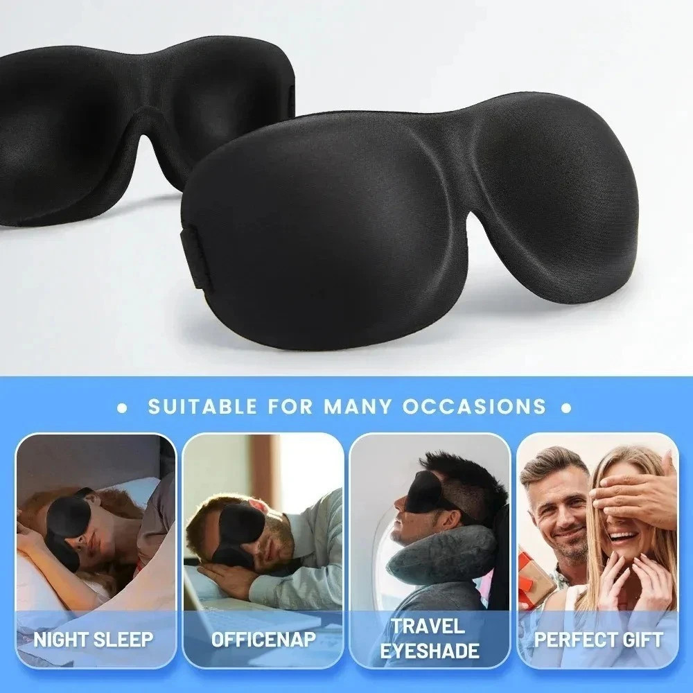 1 Pc Travel 3D Eye Mask Sleep Soft Padded Shade Cover Rest Relax Blindfold