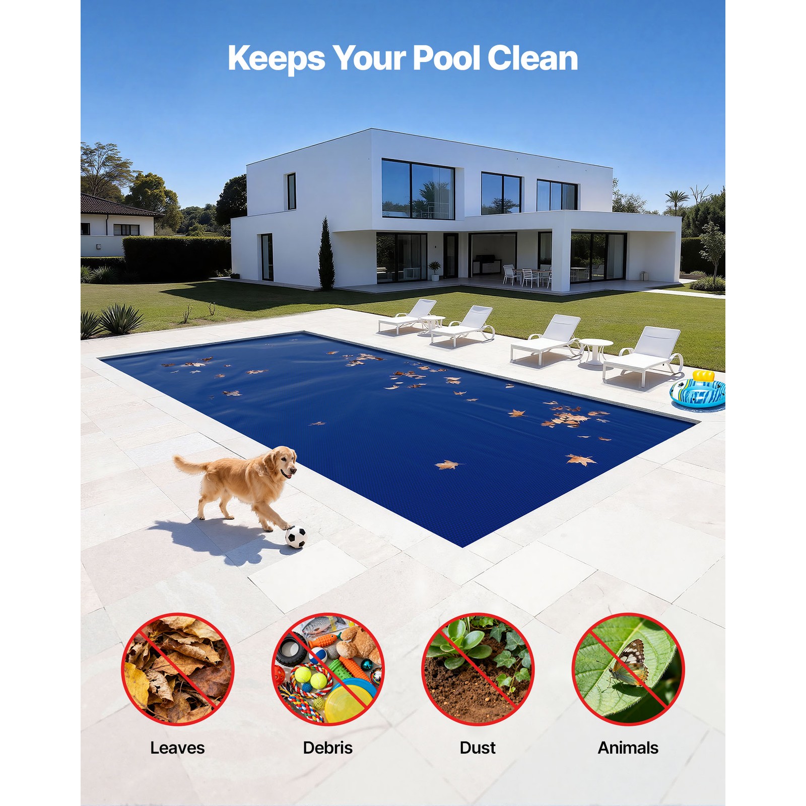 Uimoso 16 Mil Solar Pool Cover Heater 32 x 16 ft Swimming Pools Heating Cover