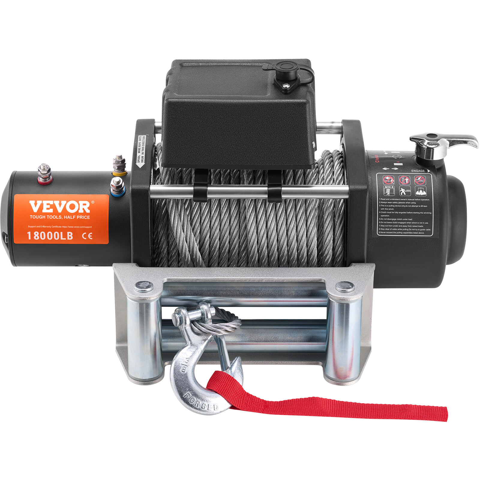 VEVOR Electric Winch Truck 18,000 lb Steel Cable IP65 Waterproof Remote Control