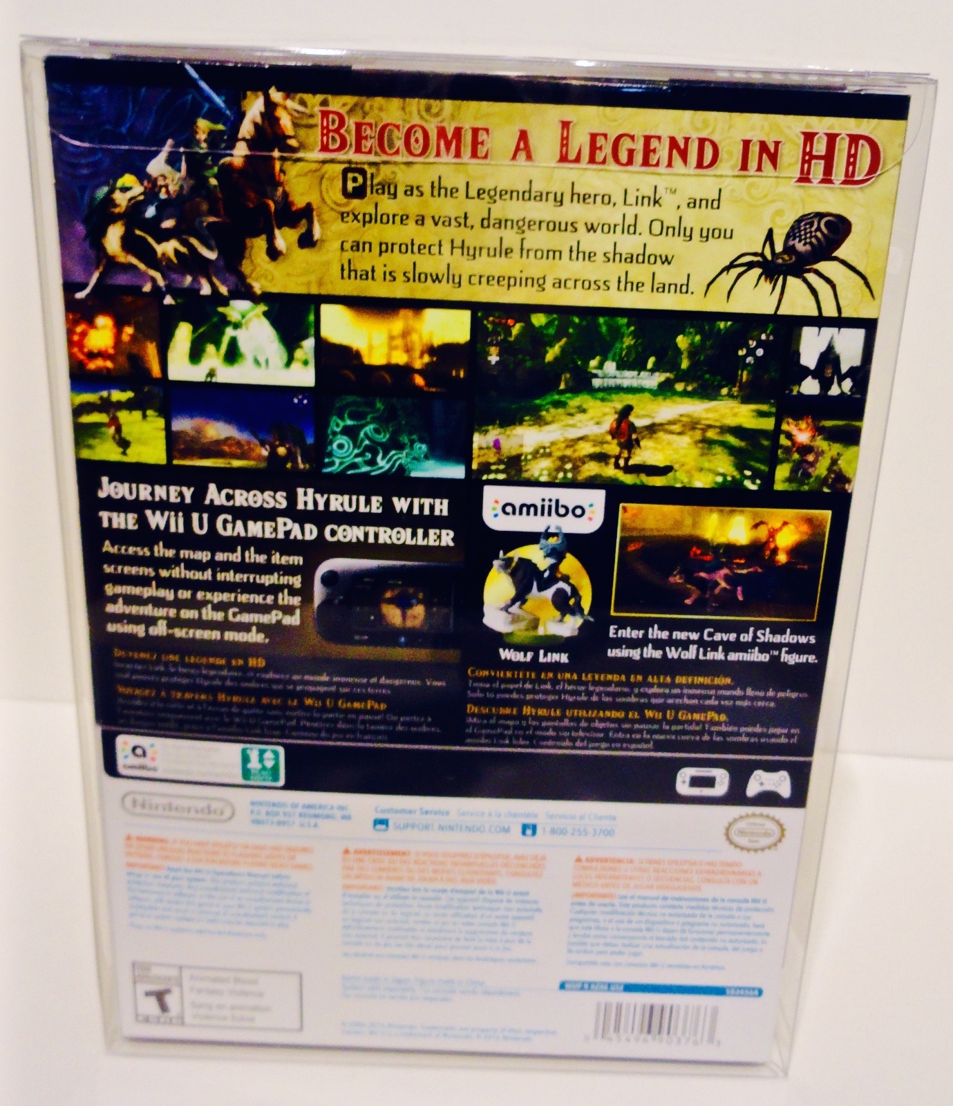 1 Box Protector for ZELDA TWILIGHT PRINCESS HD Wii U Custom Made Acid Free Case