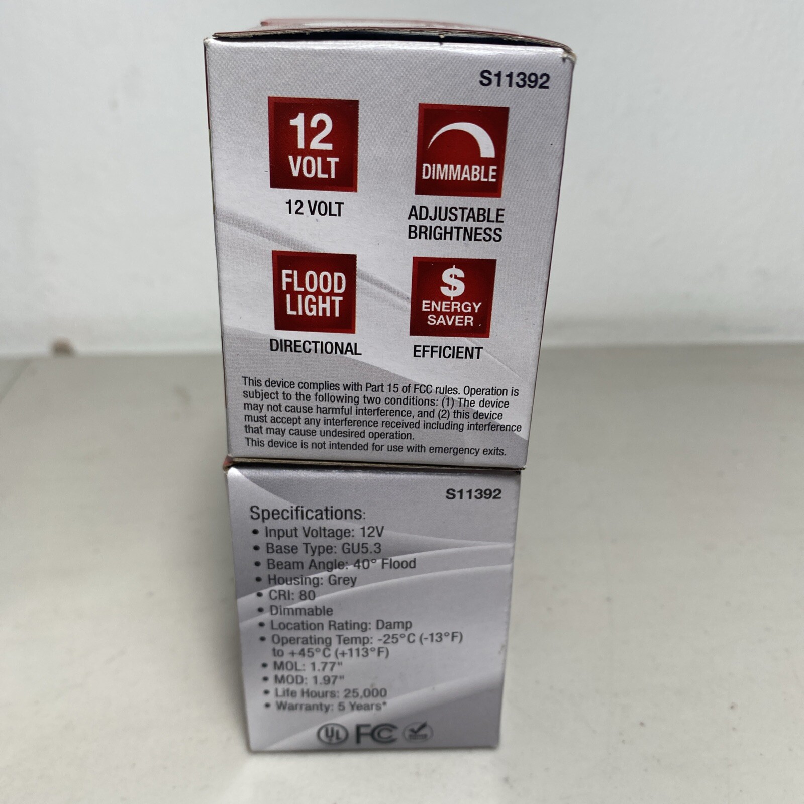 Satco 11392-4.5MR16/LED/40'/830/12V (S11392) MR16 Flood LED Light Bulb Lot Of 12