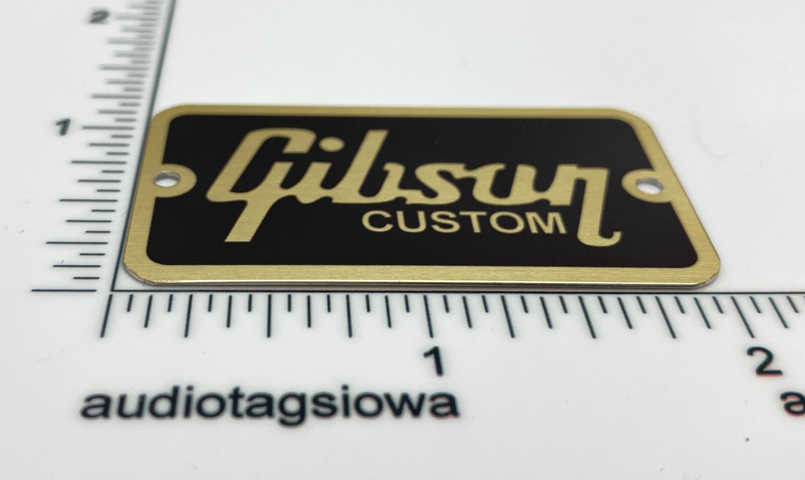 Gibson Custom Amp or Case Logo Badge Custom Made Metal with Screws