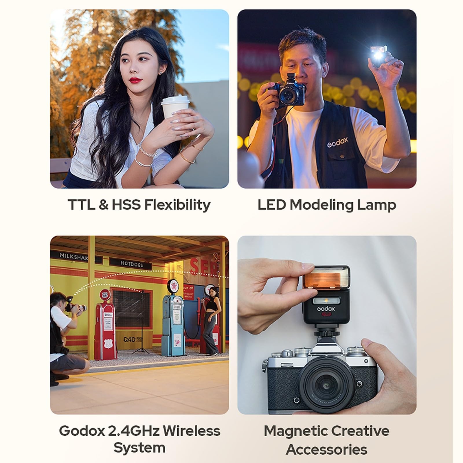 Godox iT32 TTL Camera Flash for Sony + X5S Flash Trigger Magnetic Hot Shoe