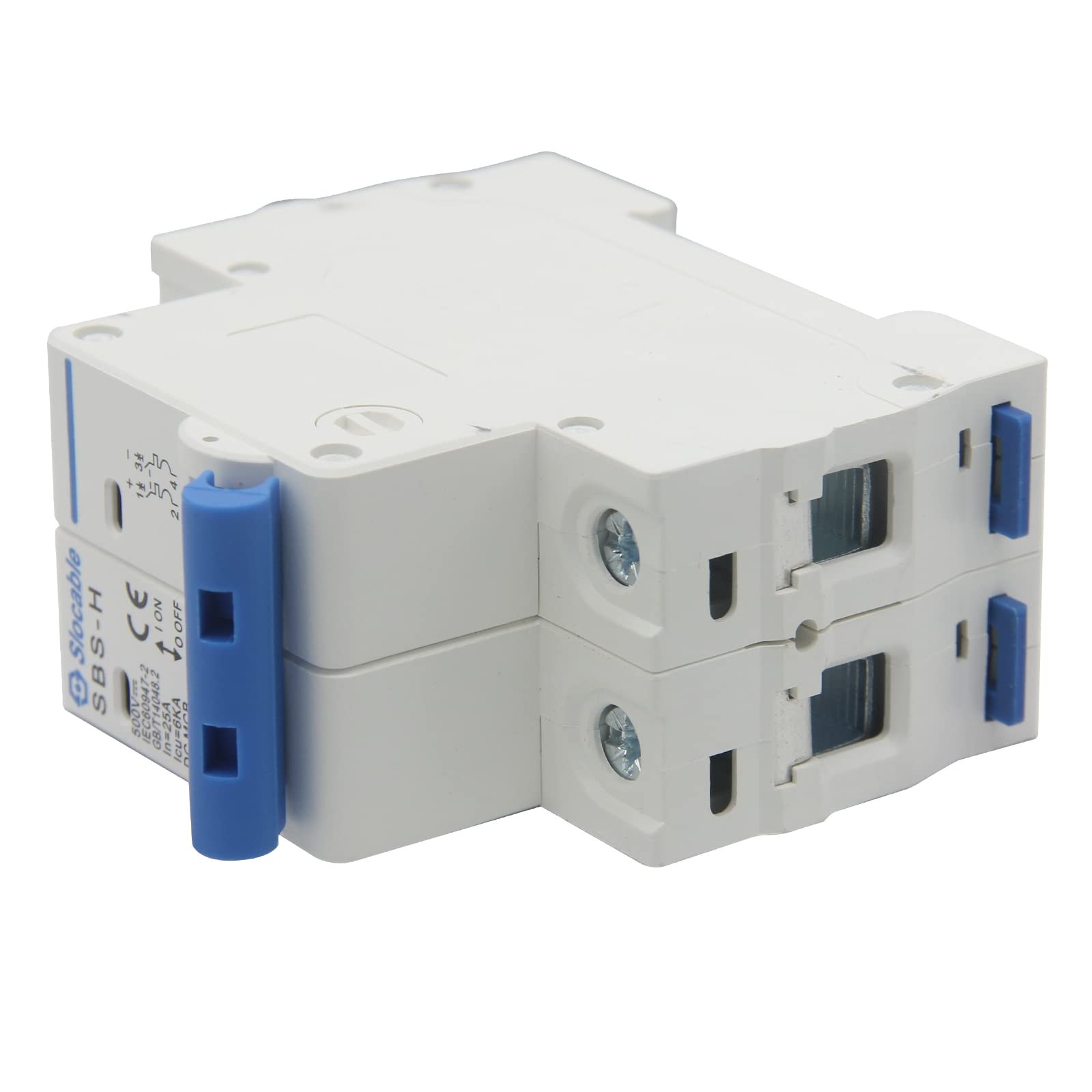 ZOOKOTO 25 Amp Doble-Pole DC Circuit Breaker, Miniature White