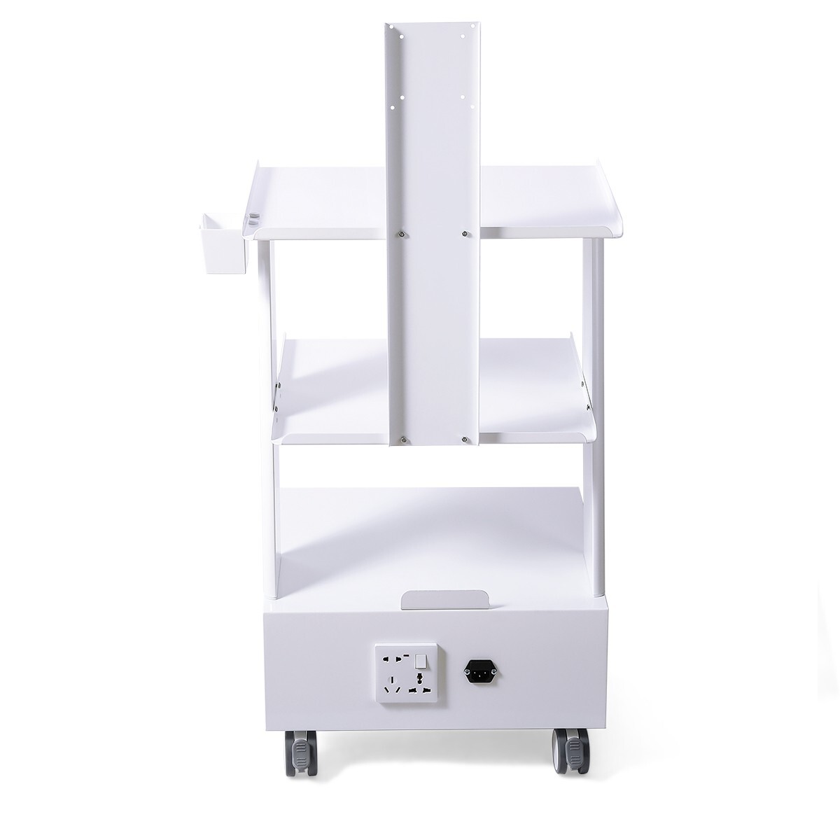 Dental Mobile Medical Cart Instrument Trolley Cabinet w/ Drawer and Power Socket