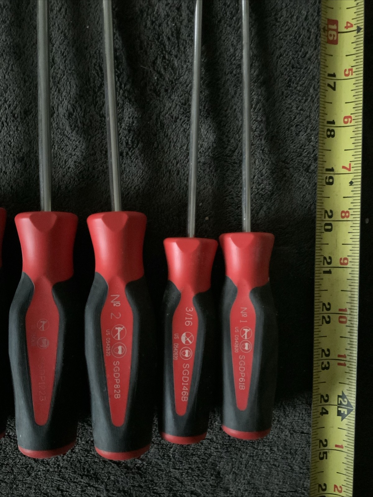 Snap-on 8pc Long Screwdrivers Set Red Used Hand Tools