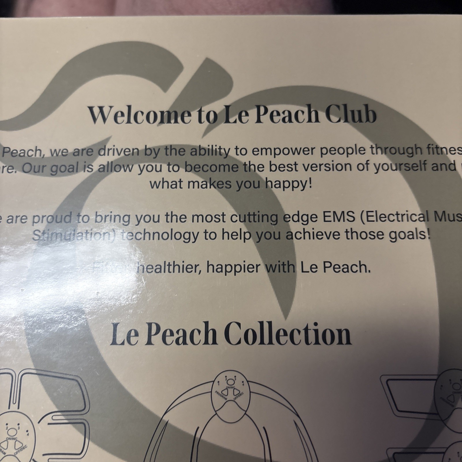 EMS Muscle Stimulator Le’ Peach Arms Abs Glutes Quad Set Brand New Sealed