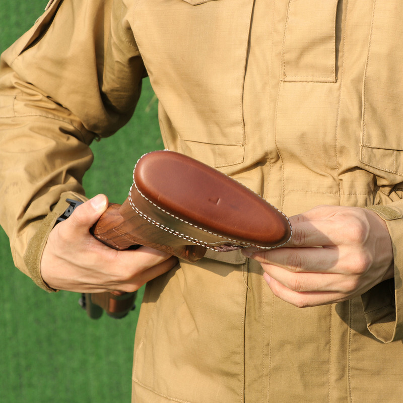 TOURBON Leather Butt Stock Protector Slip-on Recoil Pad Henry Rifle Shooting US