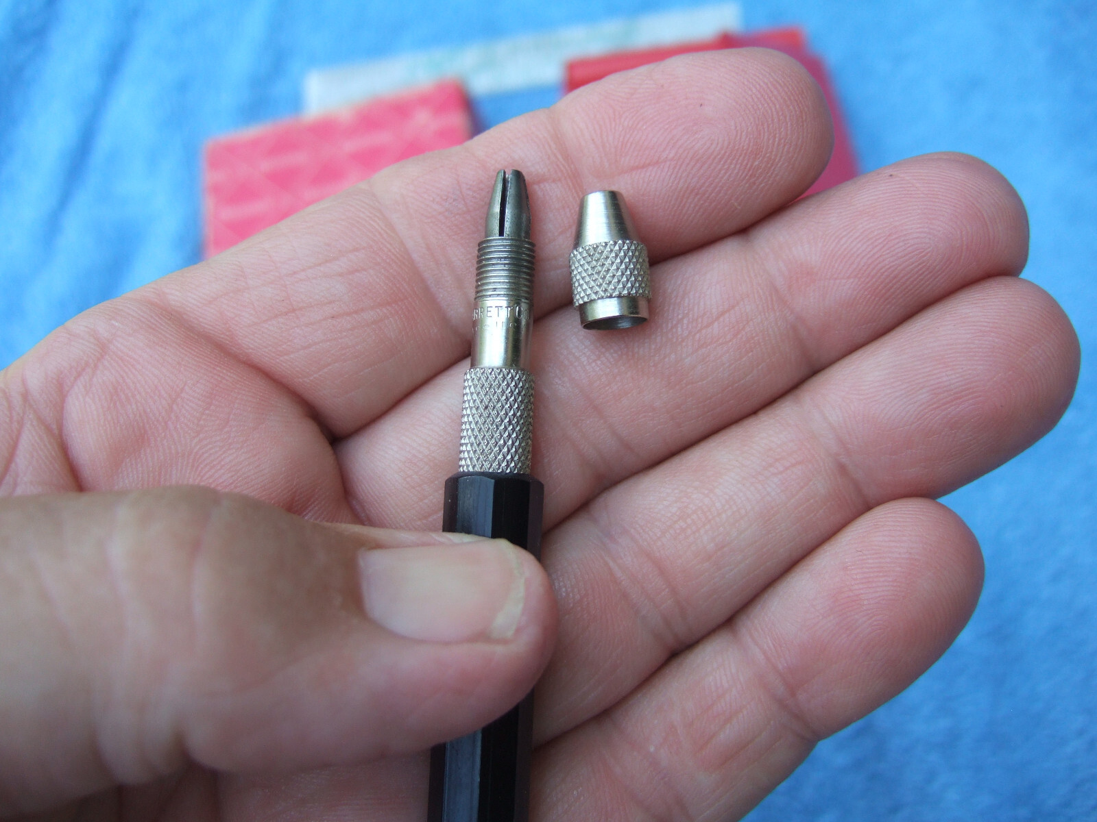 Starrett No S166 Pin Vise Set Vintage USA Octagonal Handle MACHINIST TOOLMAKER 2