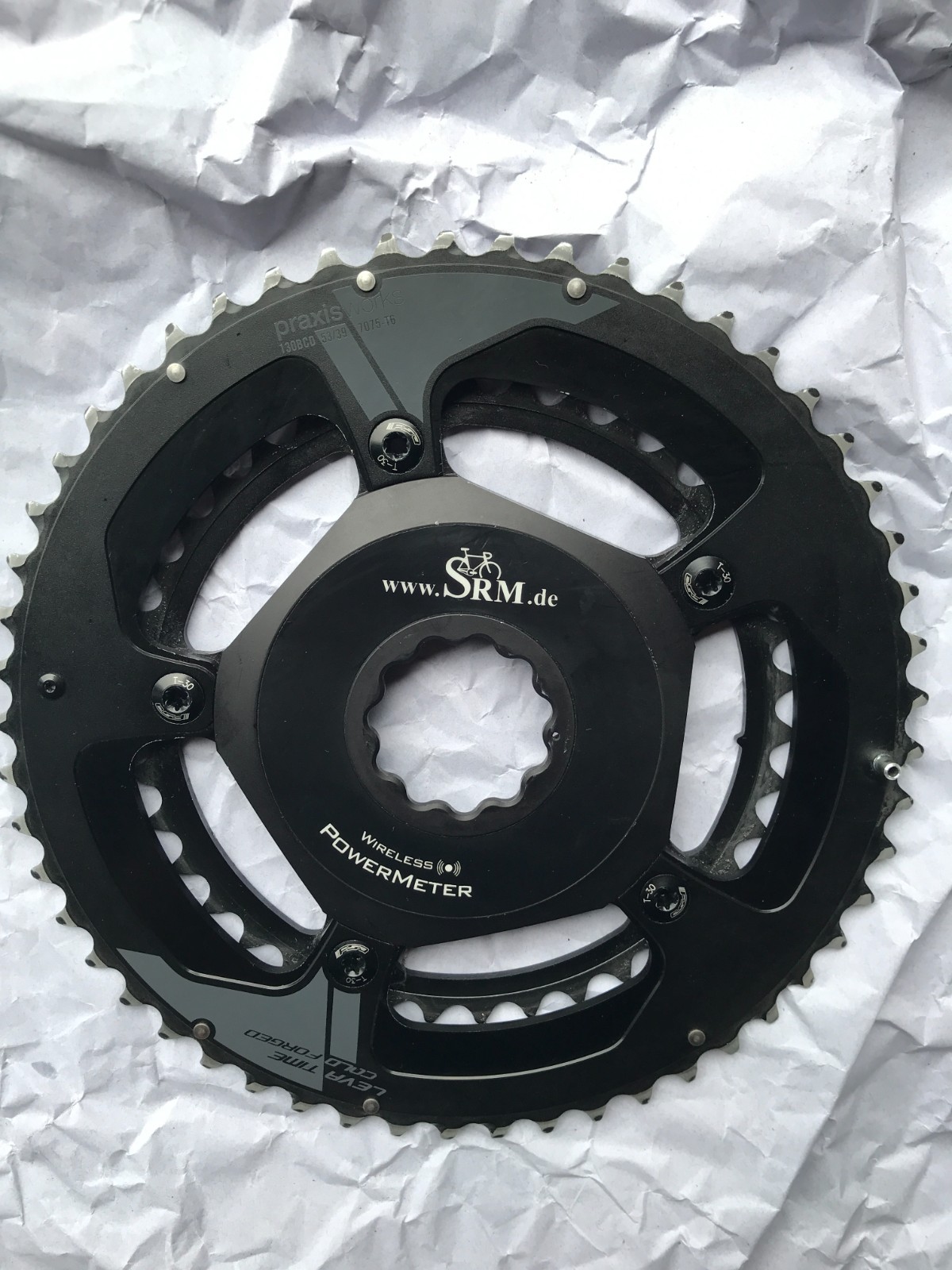 SRM Powermeter Spider for Rotor 3D+ 3D30 130 BCD Praxis 53-39 New Batteries