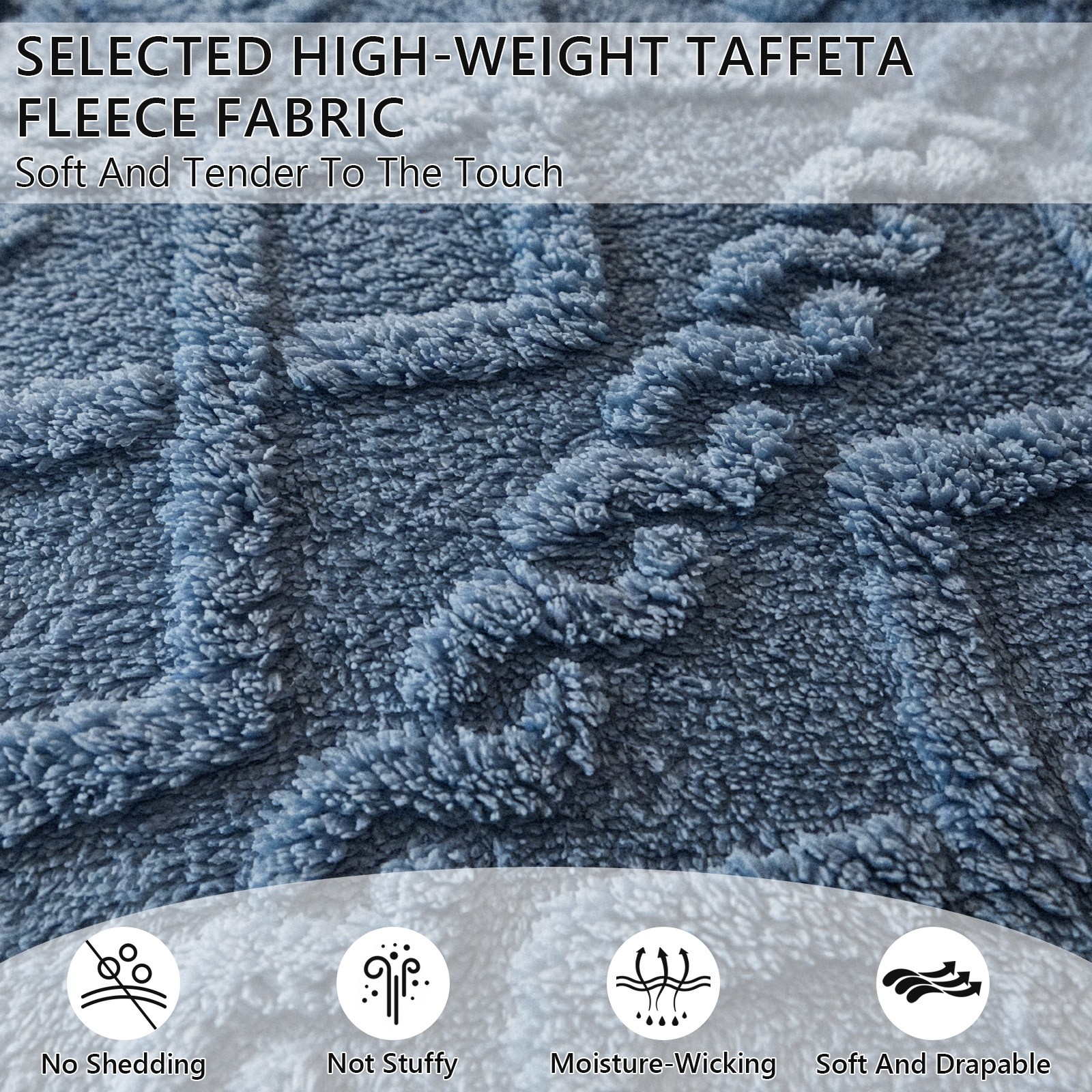 Sherpa Reversible Comforter Super Soft Quilted Bed Comforter Fluffy Warm Blanket