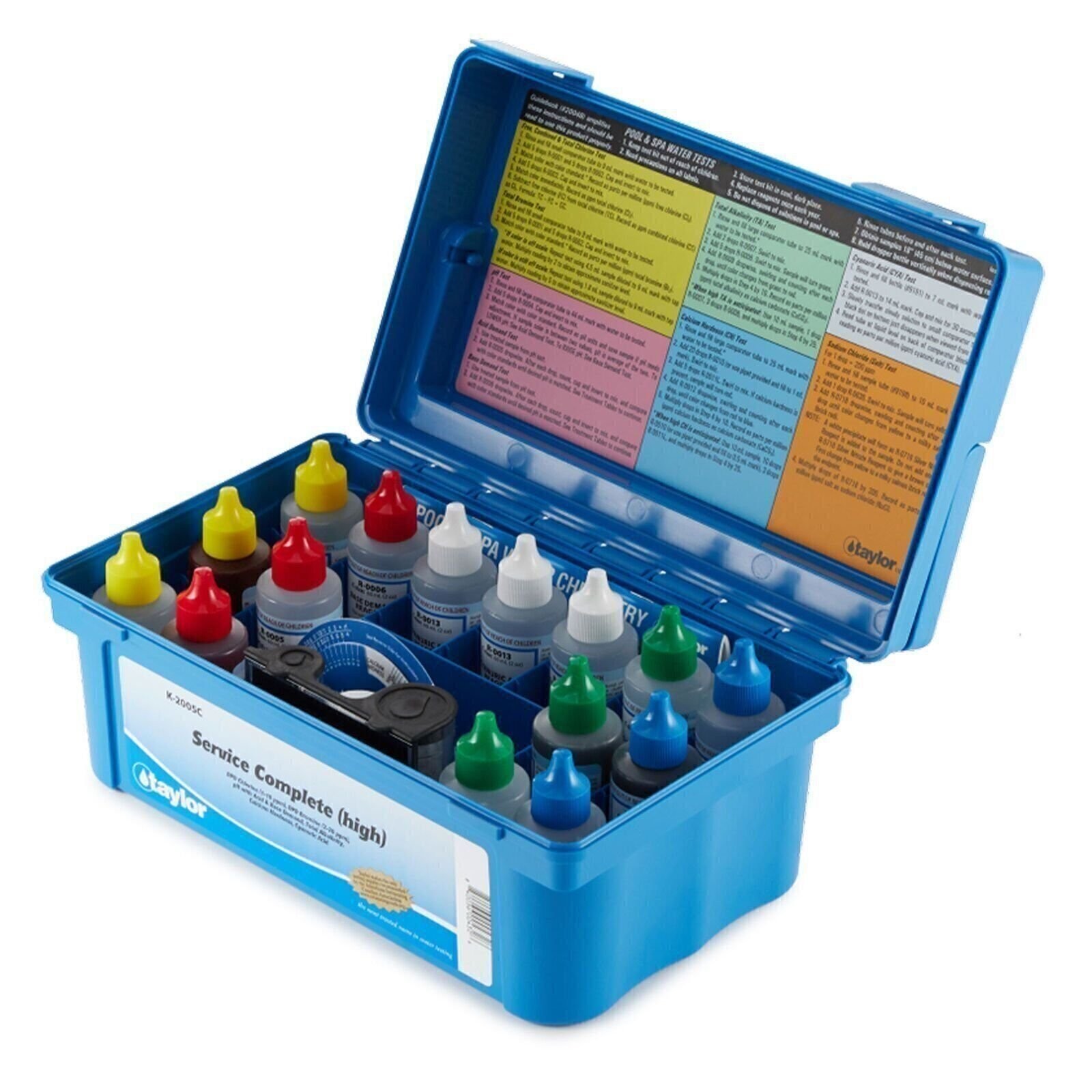 TAYLOR Complete High Range Pool Water Test Kit with 20 oz Reagents