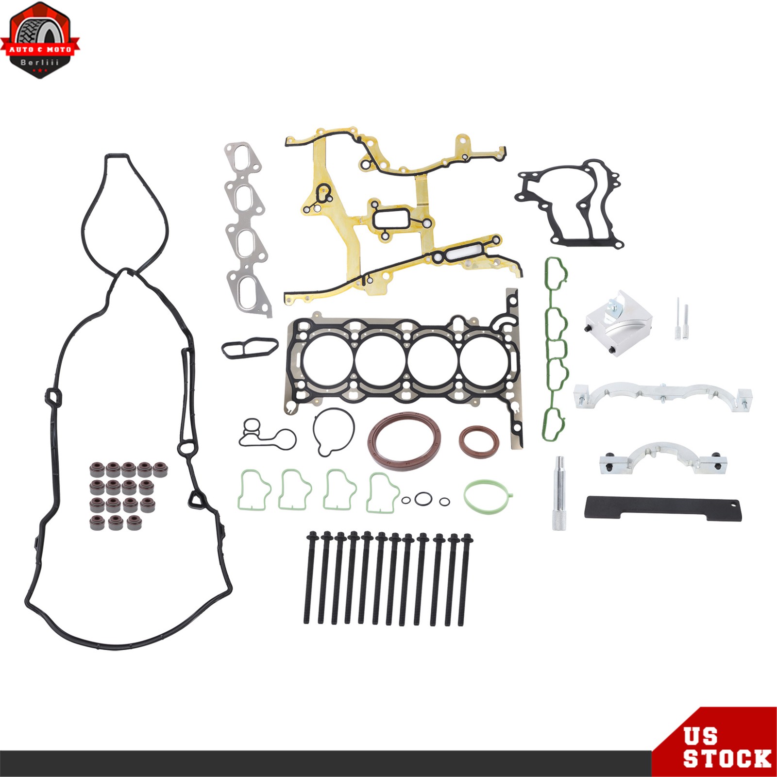 Timing Chain Locking Tool Kit + Head Gasket Set For Chevy Cruze Sonic 1.4L Turbo