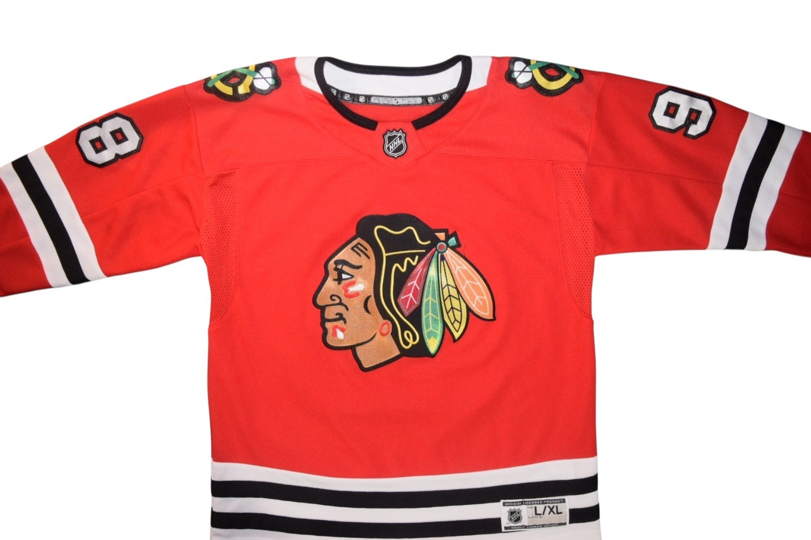 NHL Chicago Blackhawks Connor Bedard 98 Youth L/XL Red Hockey Jersey