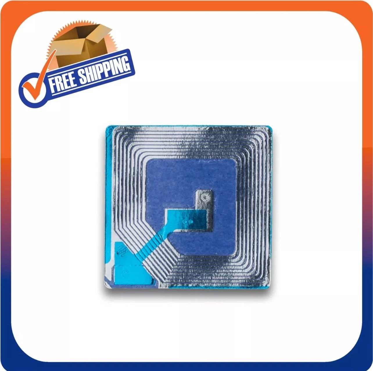 500 PAPER SECURITY LABEL 1.5X1.5 INCH RF 8.2MHZ WHITE CHECKPOINT COMPATIBLE EAS