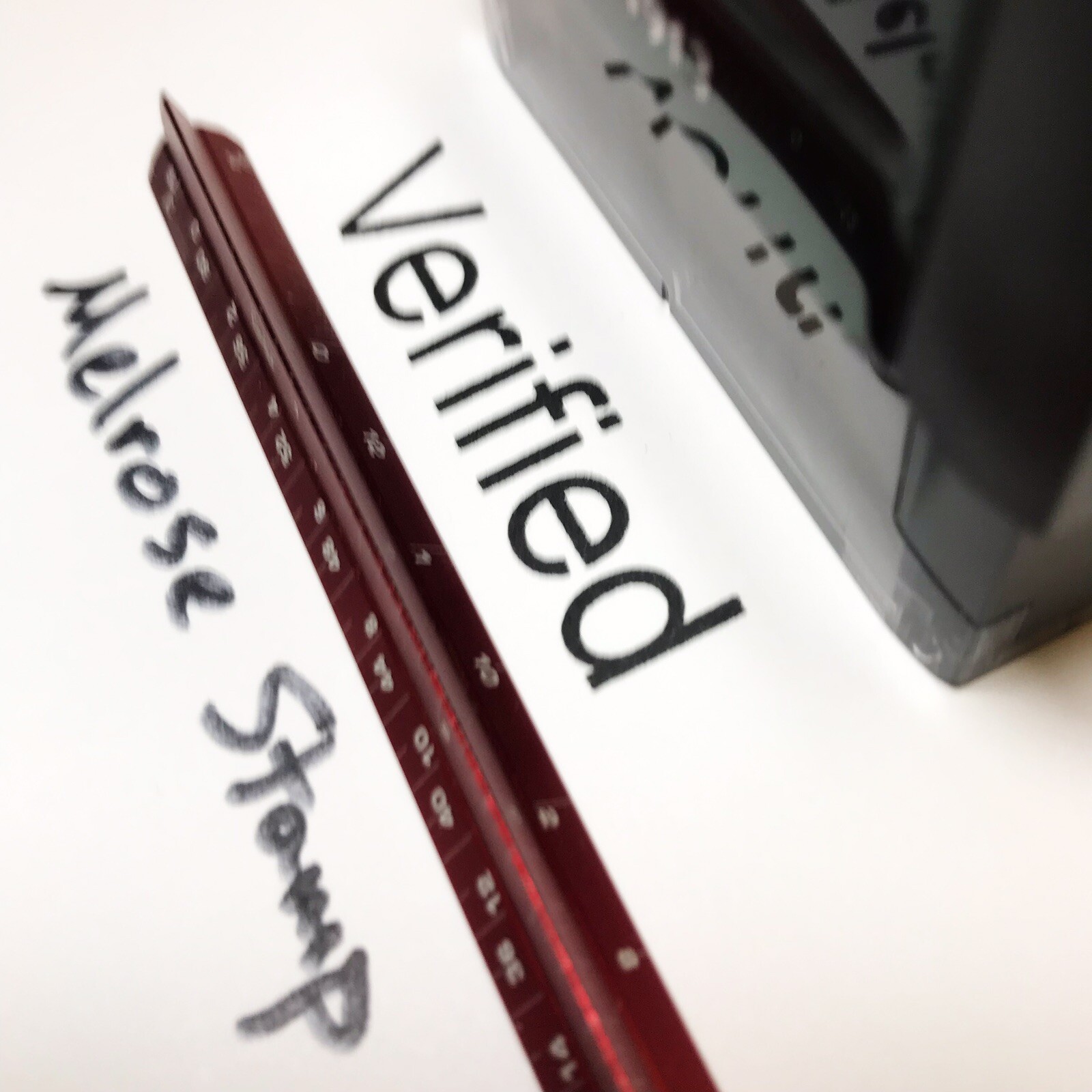 Verified Rubber Stamp Black Ink Self Inking Ideal 4913