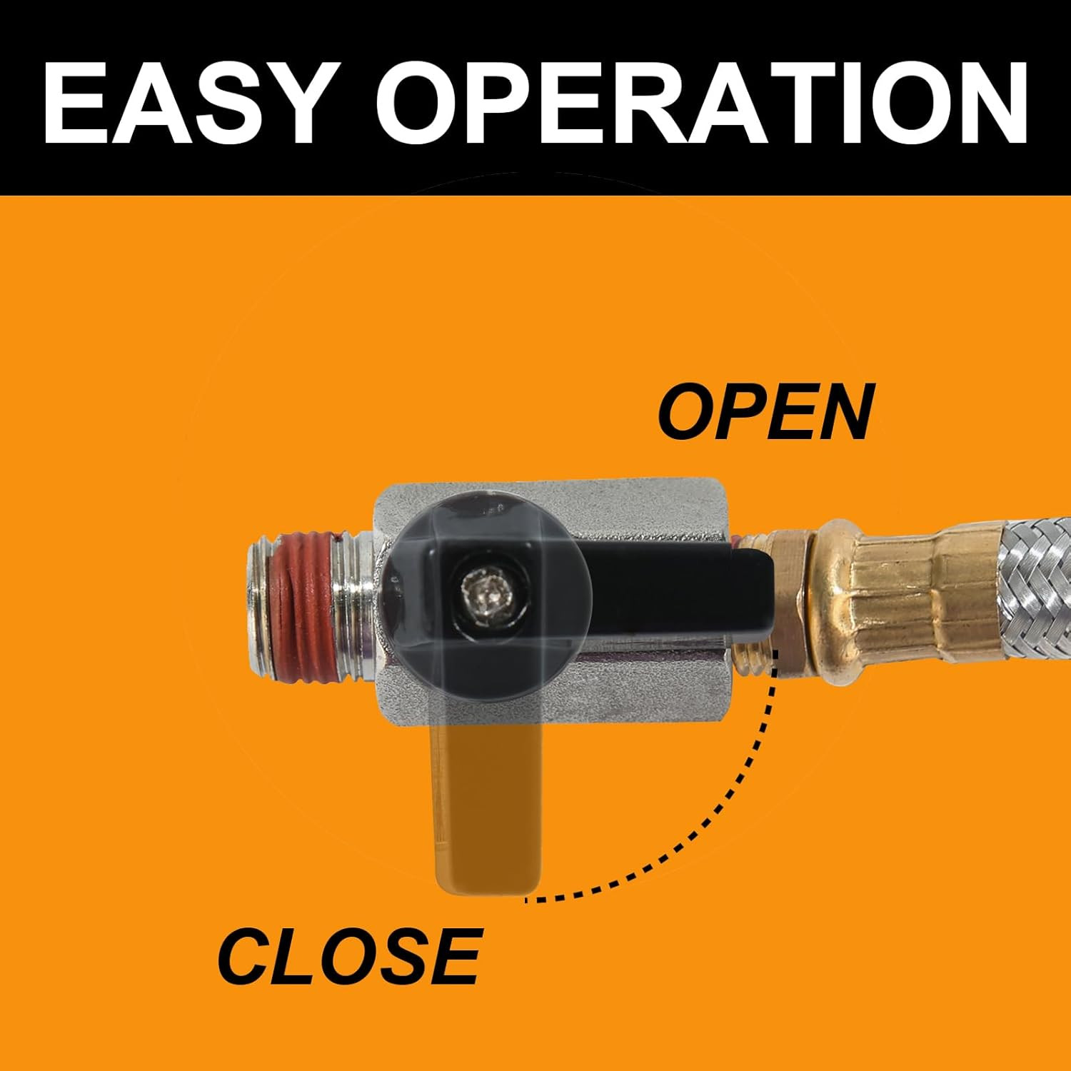 Extended Tank Drain Valve Assembly Kit for Air Compressor, Including 10 Inches A