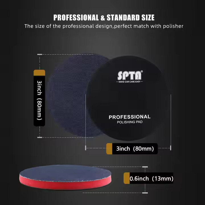 SPTA 1Pc 3/5/6 inch 1000 Grit Orange Peel Remover Denim Hook Loop Polishing Pad