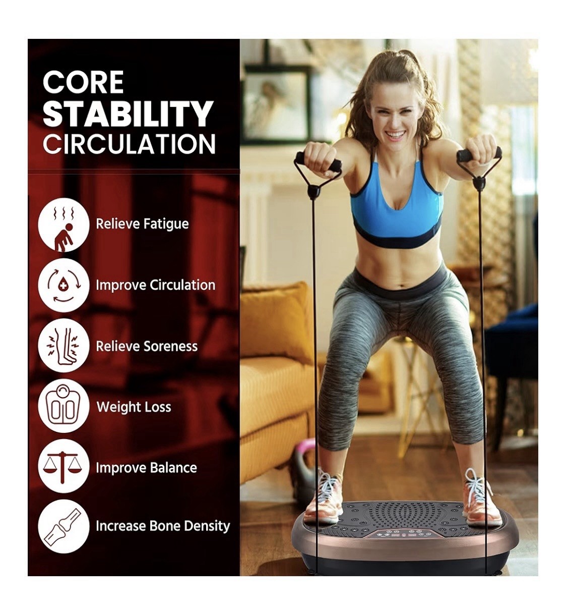 EILISON Fitmax 3D XL Vibration Plate Exercise Machine - Whole Body Workout Vibra