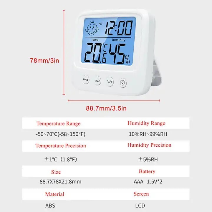 Digital Temperature Humidity Meter Home Indoor Electronic Hygrometer Thermometer