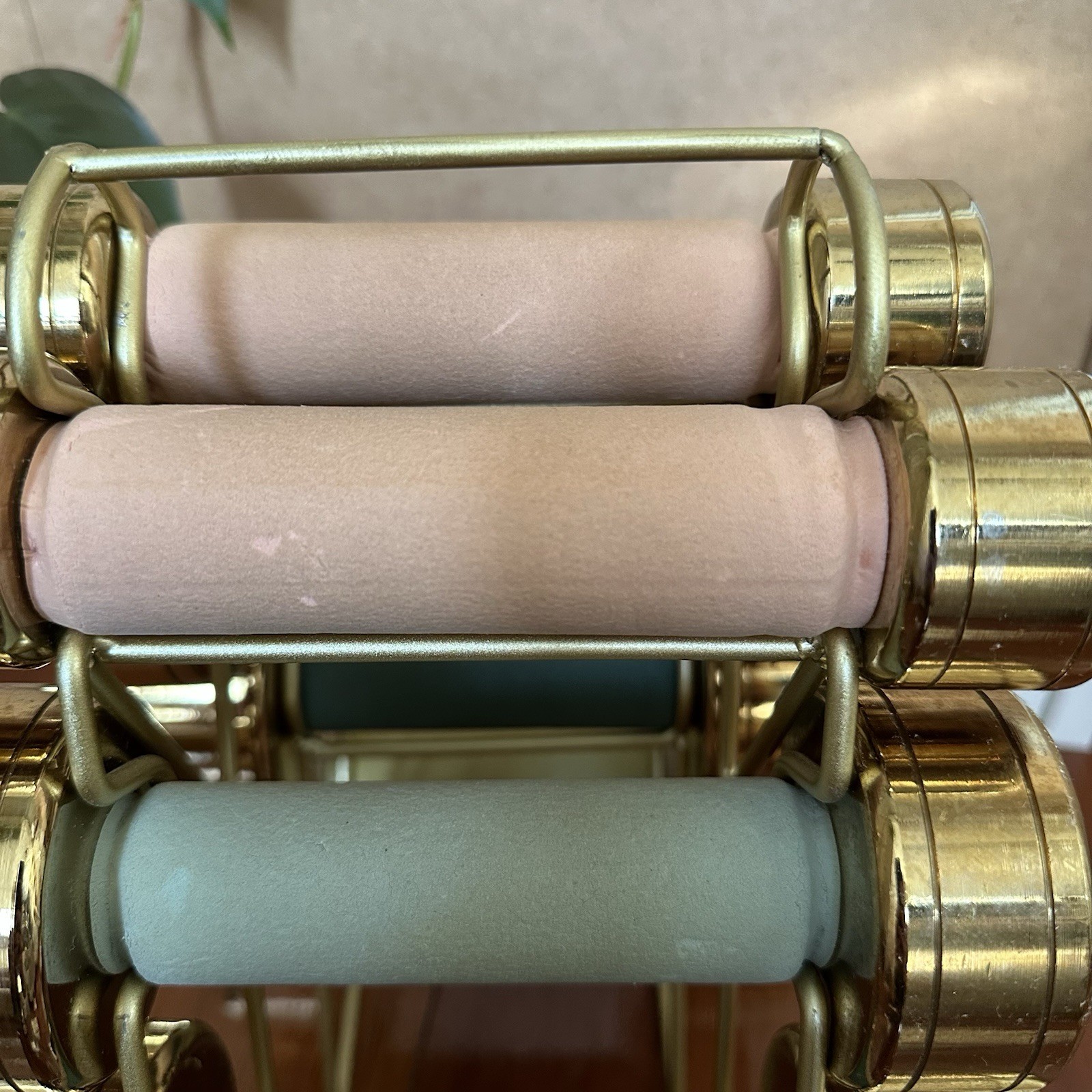 Blogilates Rare Discontinued Gold Dumbbell Weights 3lbs 5lbs 8lbs 10lbs Full Set