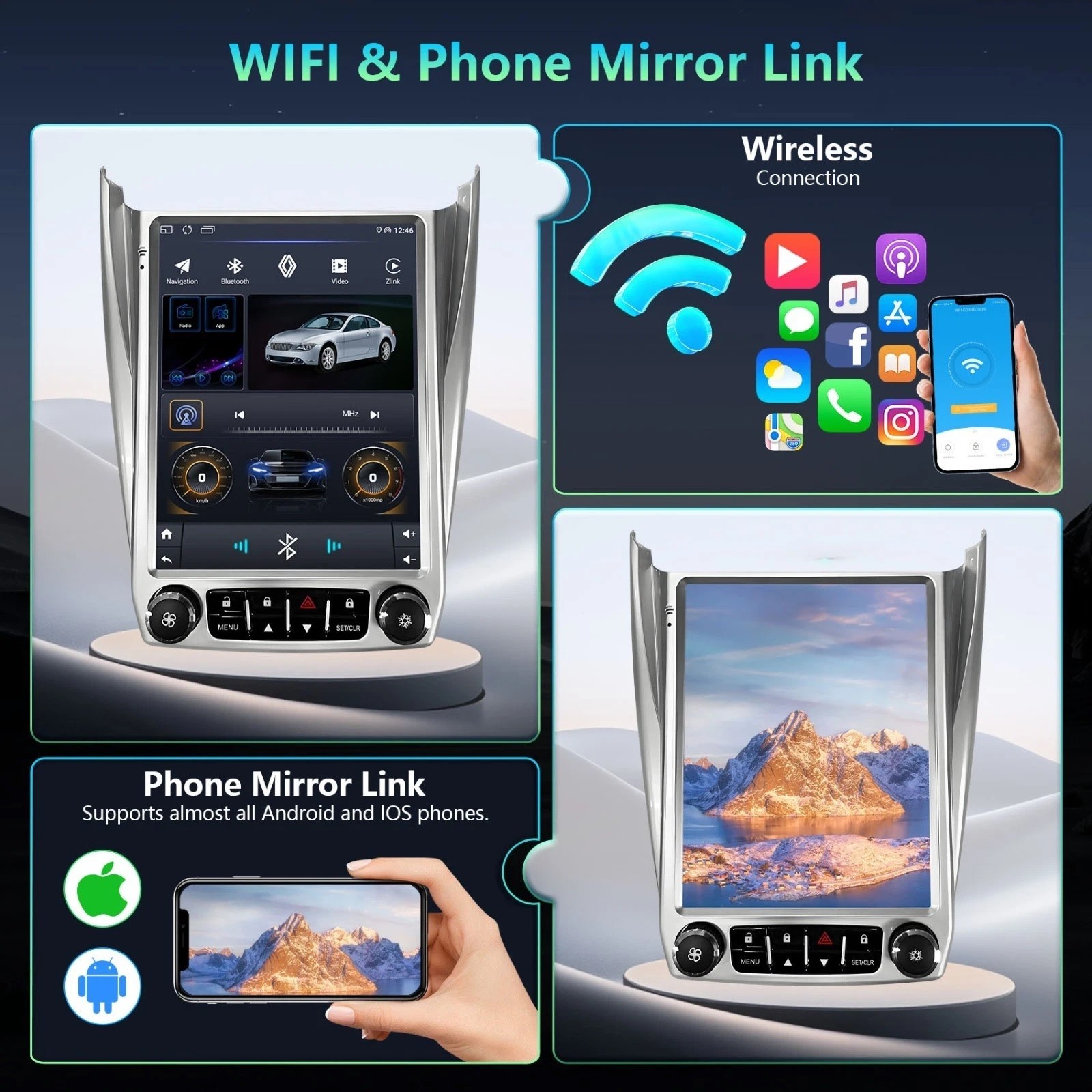 Car Radio For Chevrolet Equinox 2011-2017 Android Auto Stereo iPhone CarPlay GPS