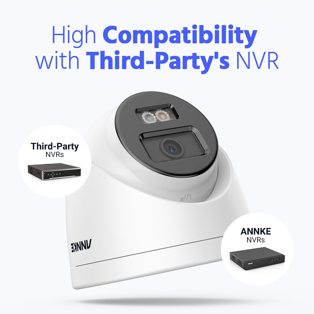 ANNKE Security Camera 5MP POE Audio Surveillance Outdoor Color Night Vision AI