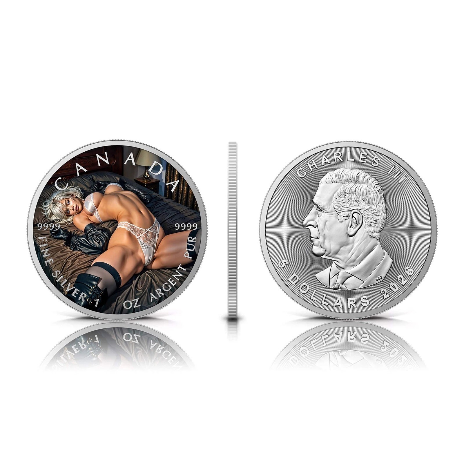 Canada 2026 Waiting Much ℕ𝕒𝕦𝕘𝕙𝕪𝕊𝕖𝕪𝕋𝕖Girl Silver-plated coins