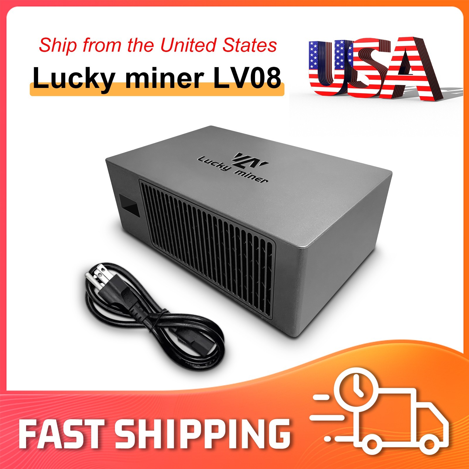 Lucky Miner LV08 4.5Th/S SHA-256 Bitcoin BTC WIFI Miner Solo Mining Lotto Device