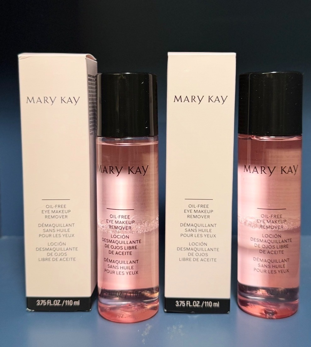 Mary Kay TWO ((2)) Oil-Free Eye Makeup Remover, 3.75 fl oz / 110 ml | Brand New.