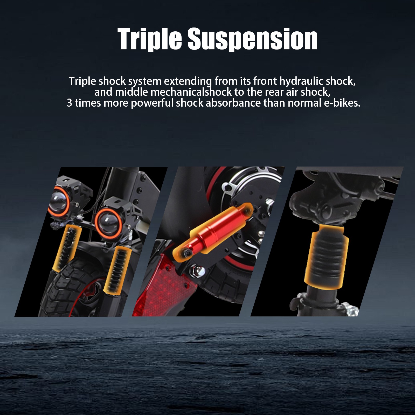 Freeboy Electric Scooter 48v 800W For Adult 10"Off Road Fat Tires Fast Speed US