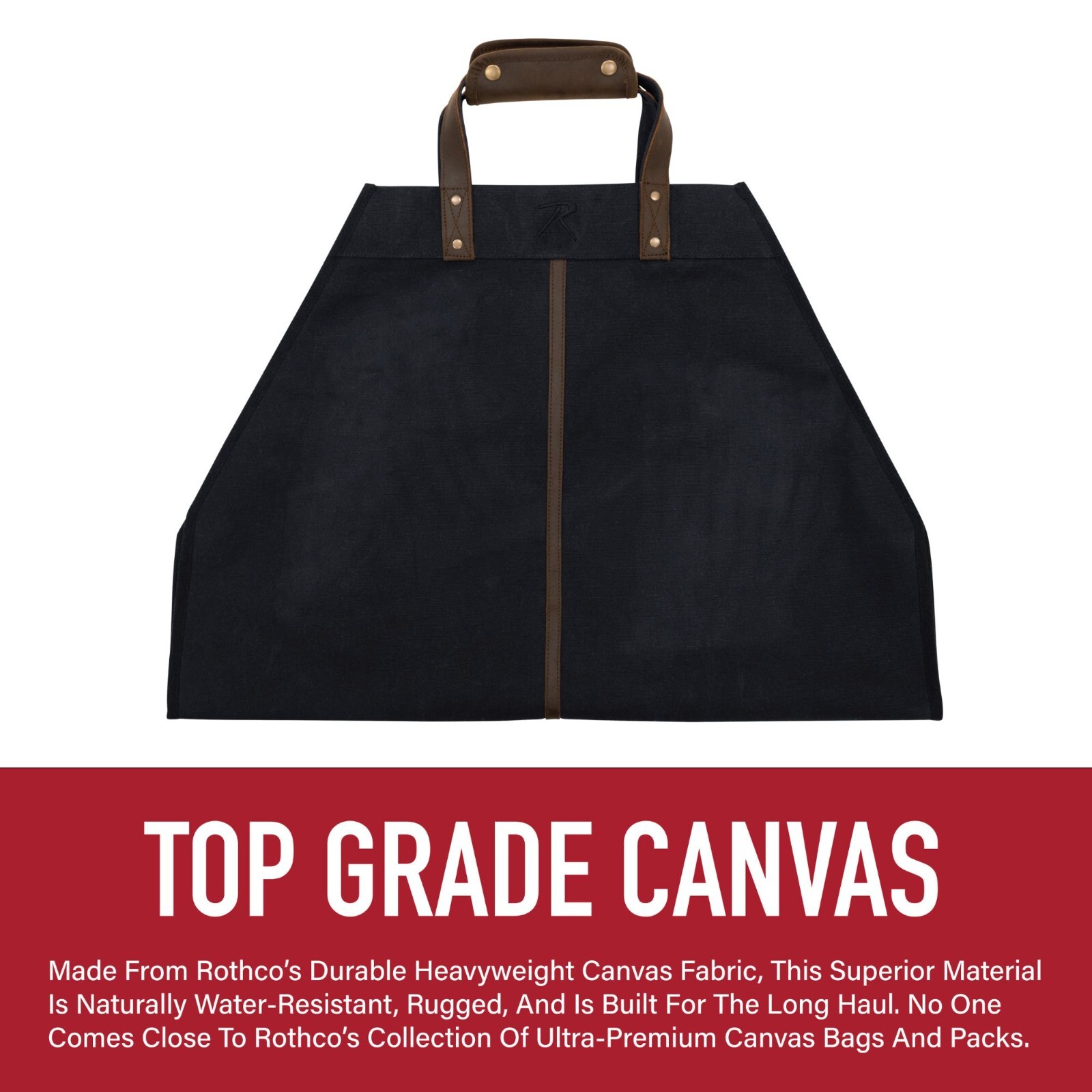 Backwoods Waxed Canvas Log Carrier Firewood Carry Bag For Campfires & Fireplaces