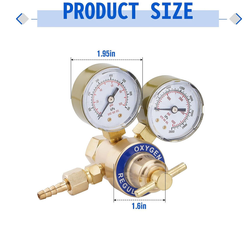 Oxygen Acetylene Gas Regulator Welding Cutting Torch Dual Gauge CGA540 CGA200