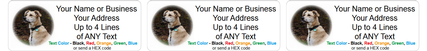 60 Personalized Address Labels with Your Pet Photo Custom Stickers Tag Free Ship