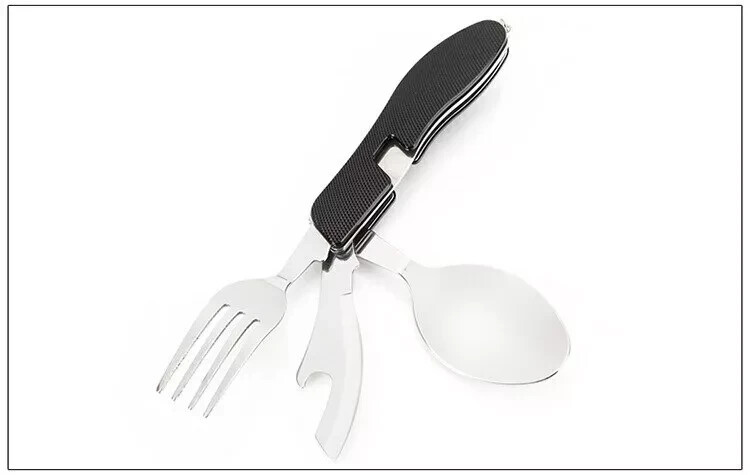 4 in 1 Tableware Outdoor (Fork/Spoon/Knife/Bottle Opener) Camping Utensils