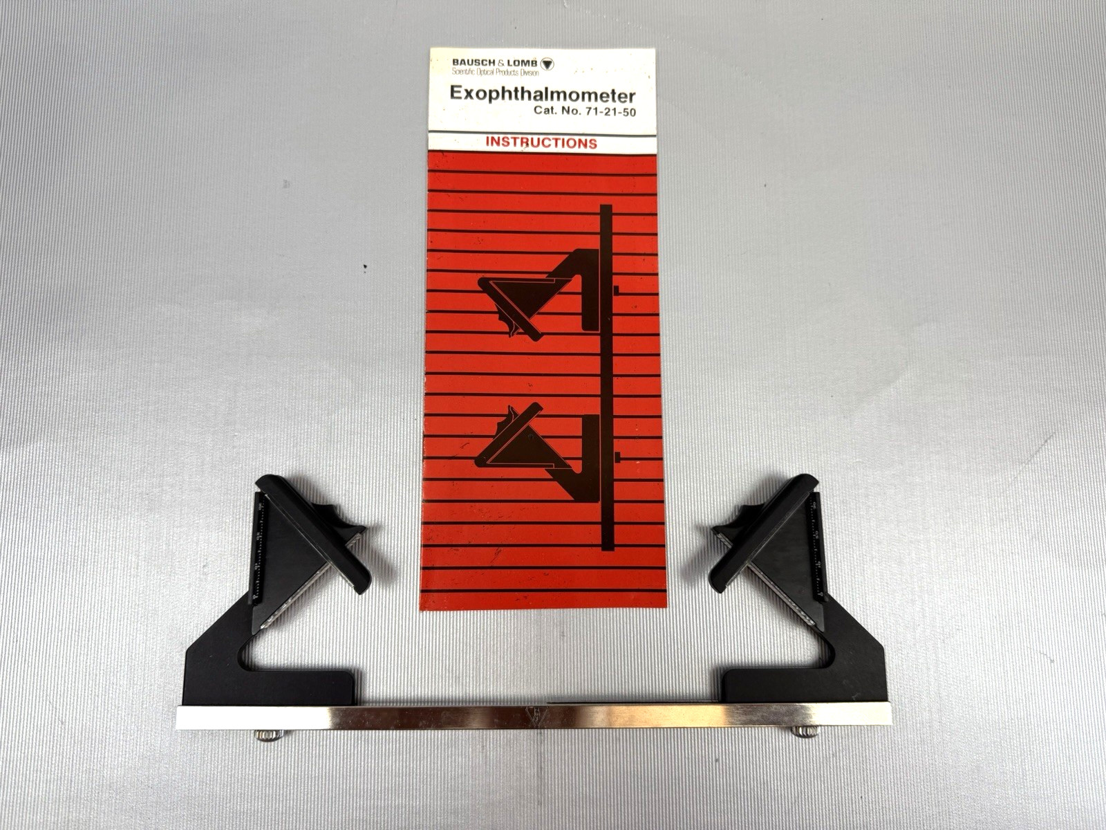 Vtg Bausch & Lomb Optical Exophthalmometer w/ Instructions 71-21-50 Opthalogy