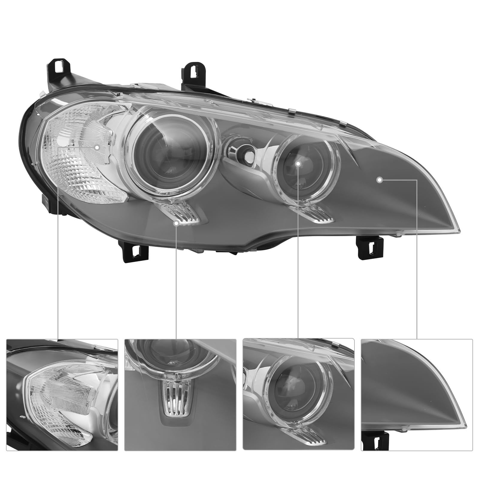 For 2011 2012 2013 BMW X5 Headlight Assembly Right Passenger Side