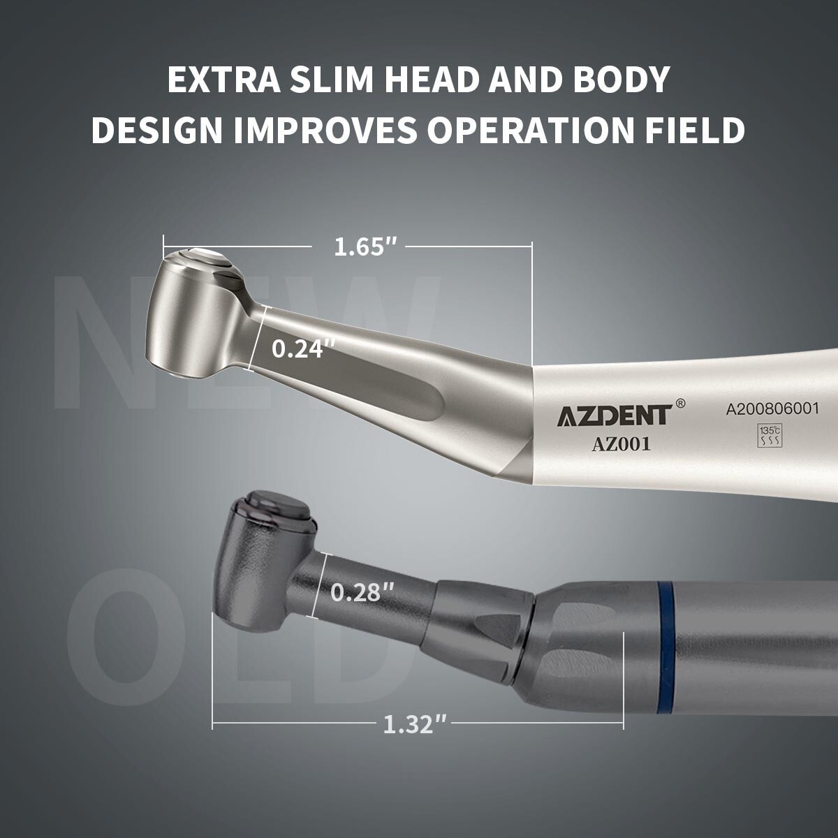 USA Dental Slow Low Speed Handpiece Contra Angle Push Button E-Type AZDENT