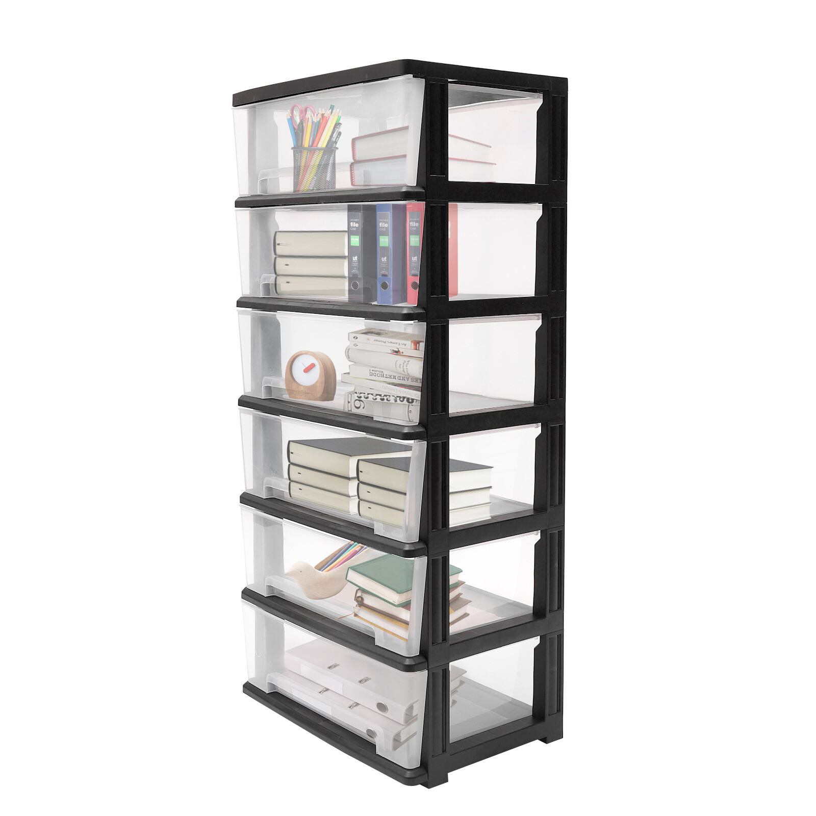 Drawer Cart Wide Tower 6-Drawer Dorm Storage Rolling Organizer For Office USA