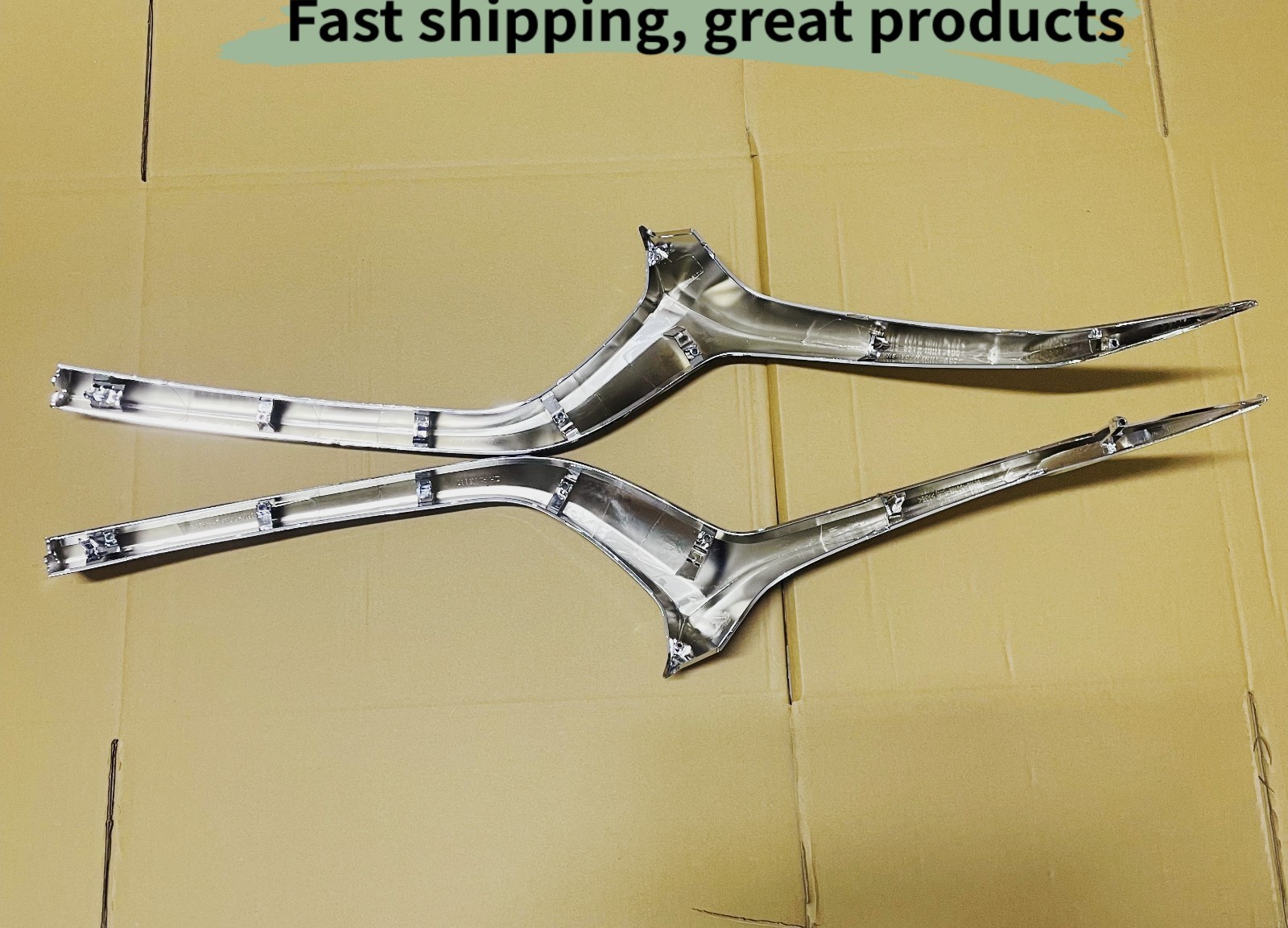 Gloss Silver Front Bumper Grille Molding Trim Set Fits For Mazda CX30 2020-2024