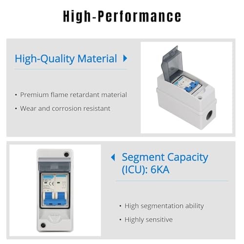 DC Miniature Circuit Breaker 63A 1000V | PV Solar Disconnect Switch with IP65