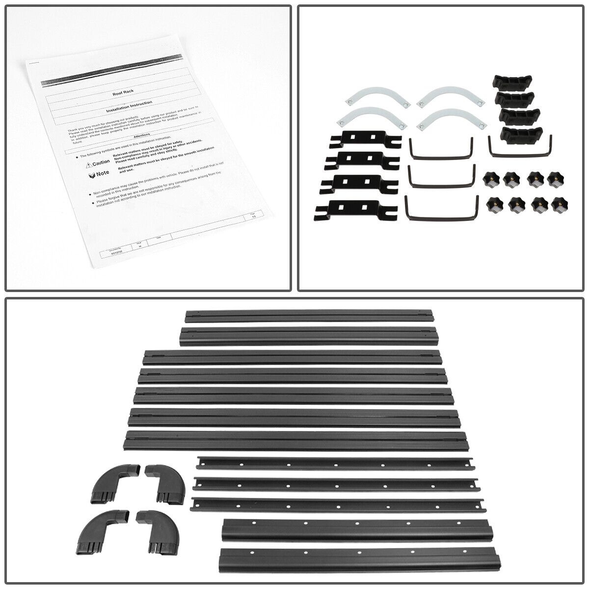 60"x 48"ALUMINUM ROOF RACK CAR/SUV TOP CARGO BAG/LUGGAGE CARRIER BASKET BLACK