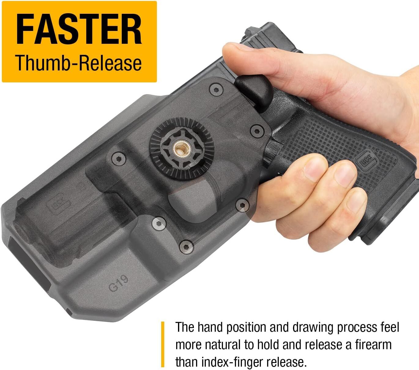 OWB Thumb Release Holster Fit:Taurus G3C/G2C, Millennium PT111/PT140 G2 RighHand