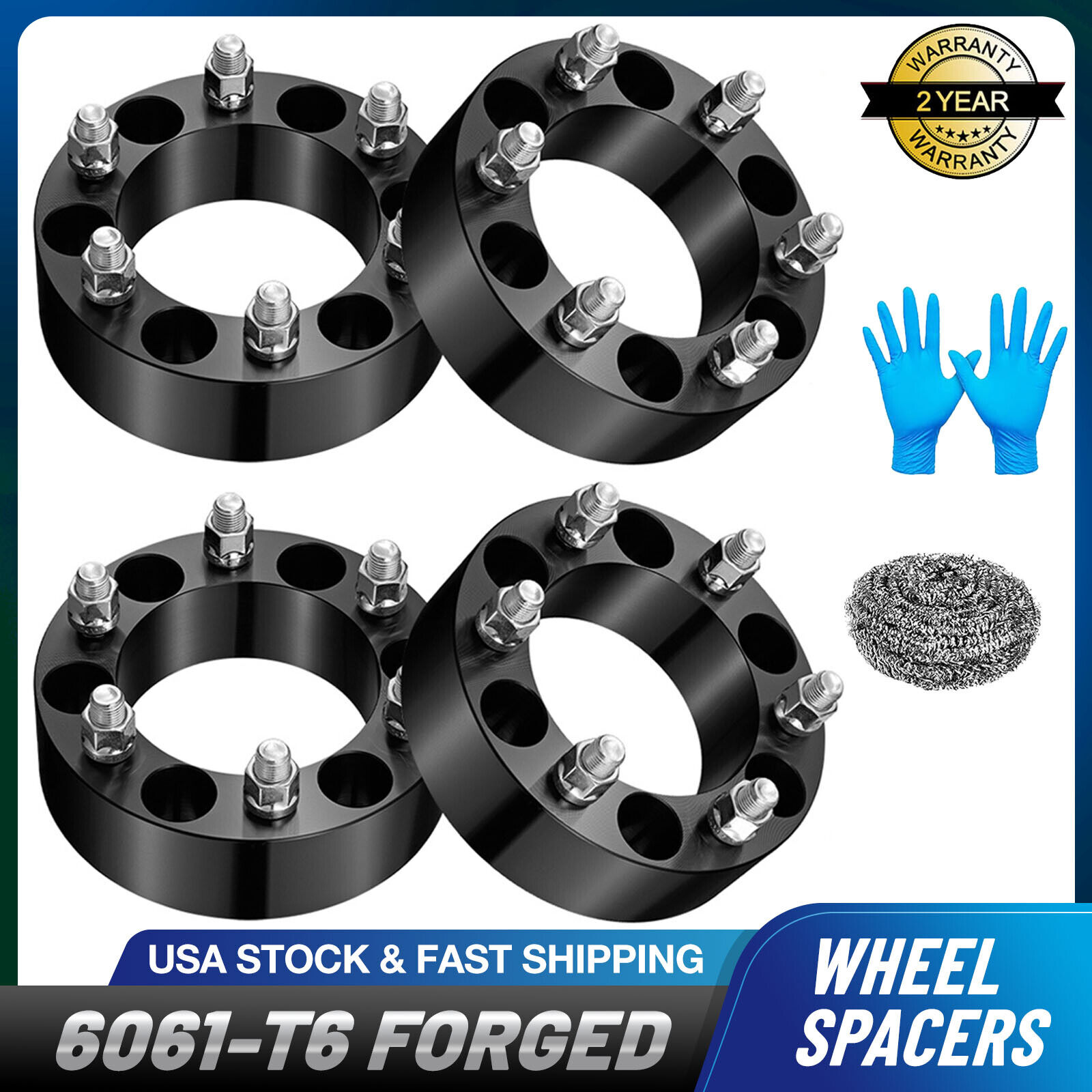 4Pcs 2 inch 6 Lug 6x5.5 Wheel Spacers fits Chevy Silverado 1500 Suburban Sierra