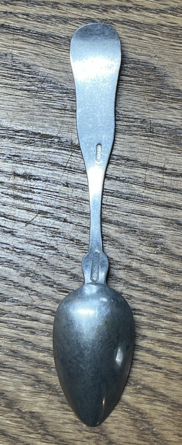 American Coin Silver Teaspoon George Richards Keene NH 1856-1860 Monogram